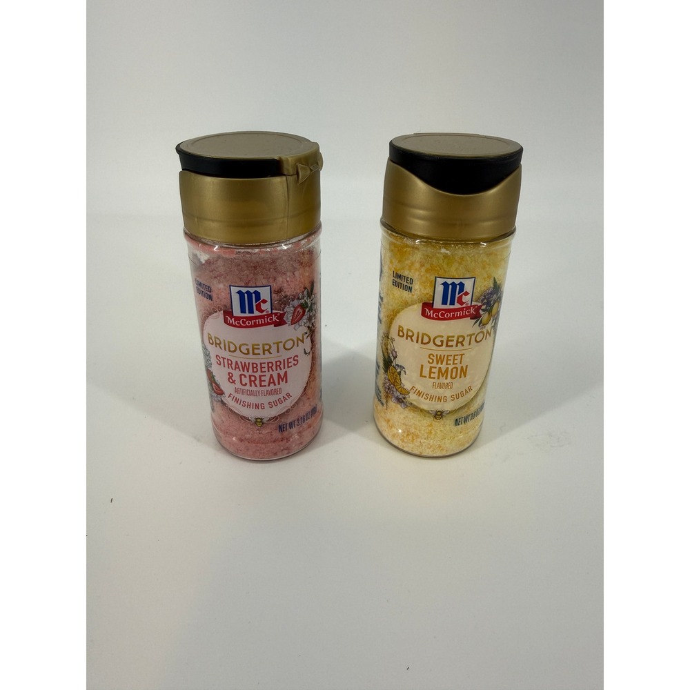 McCormick Bridgerton Finishing Sugar Strawberries & Cream‎ Sweet Lemon Set of 2